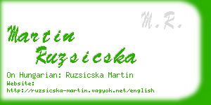 martin ruzsicska business card